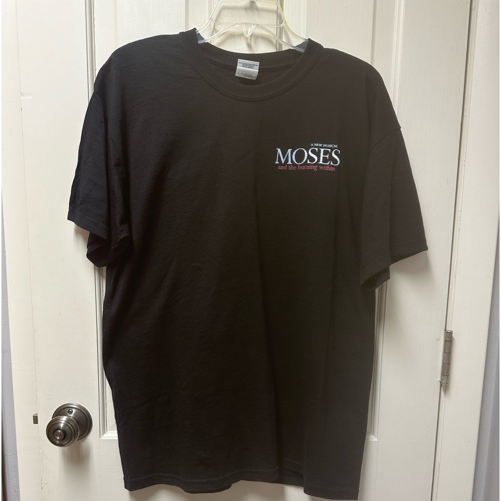 🌸 $3 if Bundled Large GILDAN T-Shirt A New Musical MOSES and the burning within